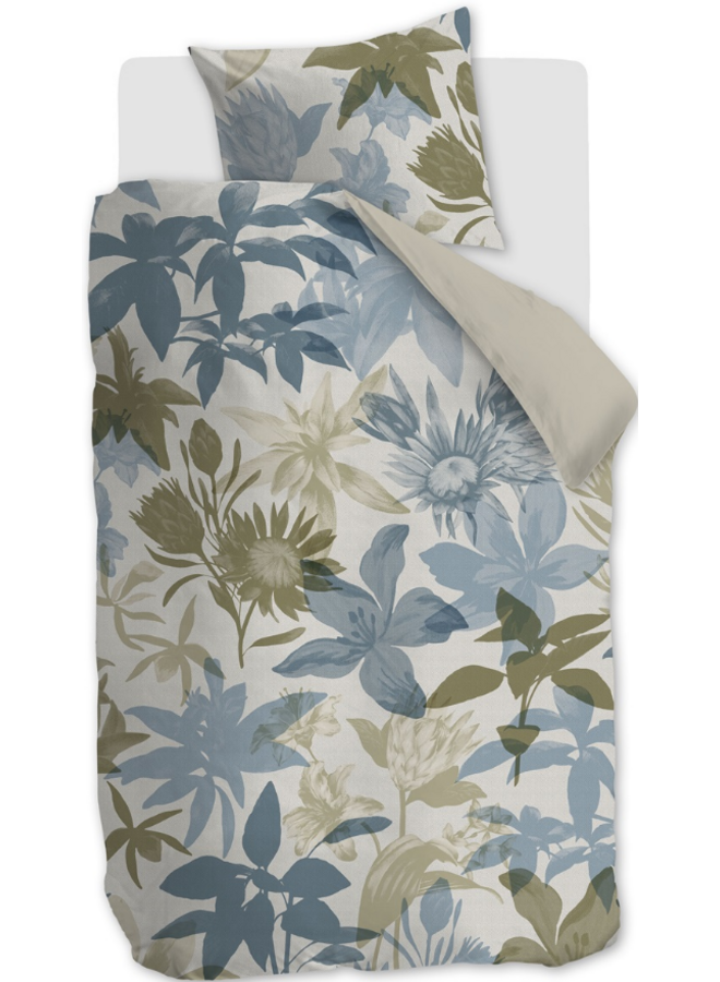 Beddinghouse Dekbedovertrek Flori Blauw - Katoen