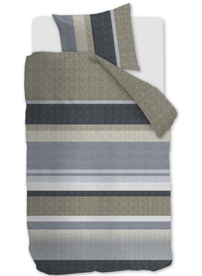Beddinghouse Dekbedovertrek Jorren Blauwgrijs - Katoen