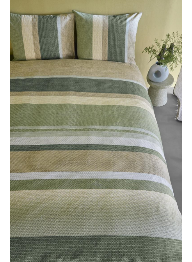 Beddinghouse Dekbedovertrek Jorren Olijfgroen - Katoen