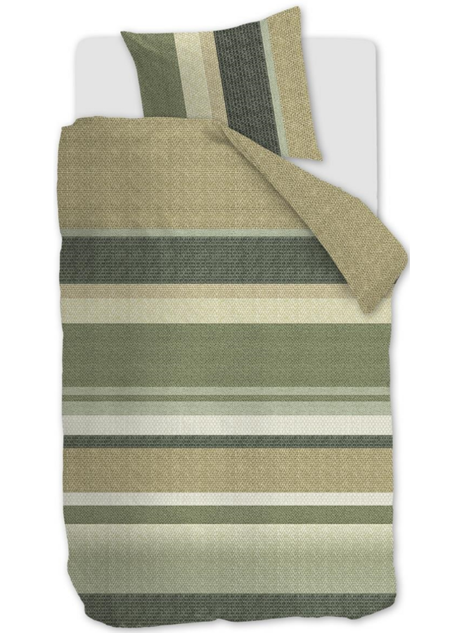 Beddinghouse Dekbedovertrek Jorren Olijfgroen - Katoen