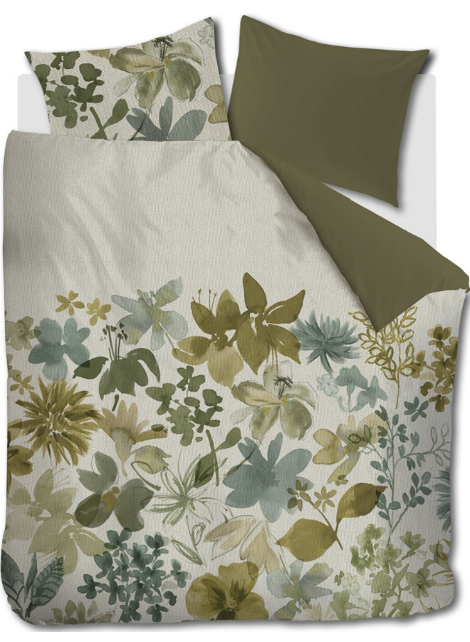 Dekbedovertrek Lilian Groen - Katoen PL1