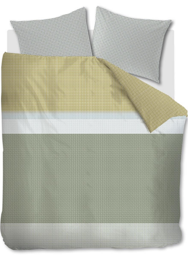 Beddinghouse Dekbedovertrek Bernou Groen - Katoensatijn