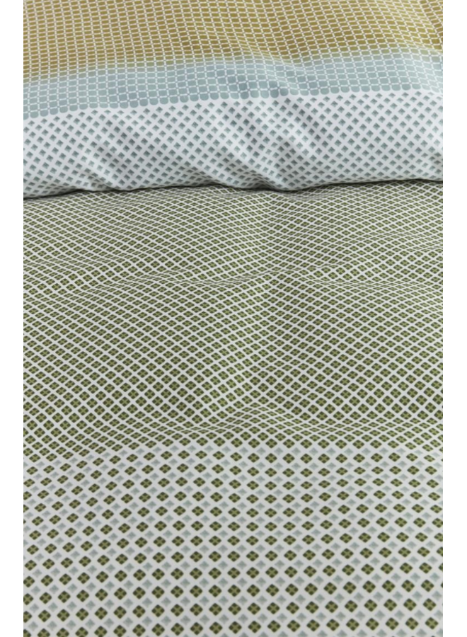 Beddinghouse Dekbedovertrek Bernou Groen - Katoensatijn