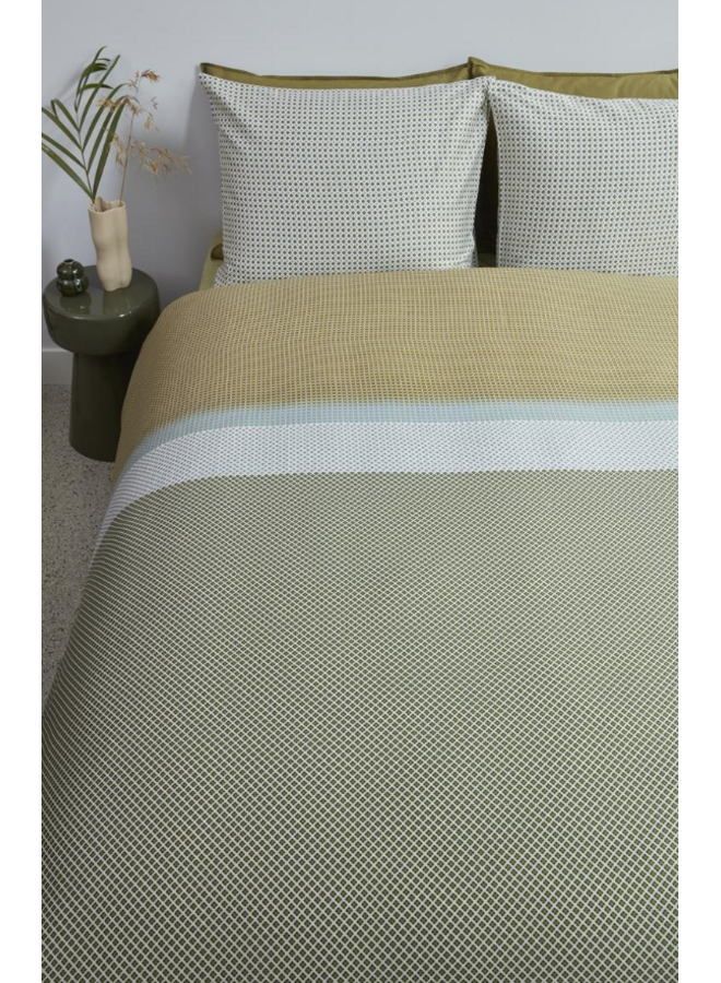 Beddinghouse Dekbedovertrek Bernou Groen - Katoensatijn