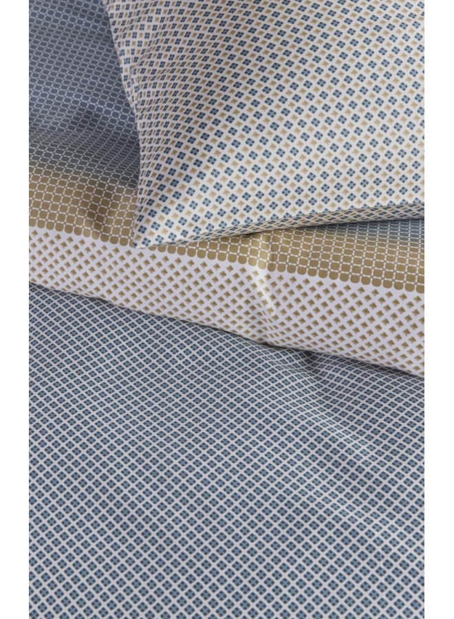 Beddinghouse Dekbedovertrek Bernou Blauw - Katoensatijn