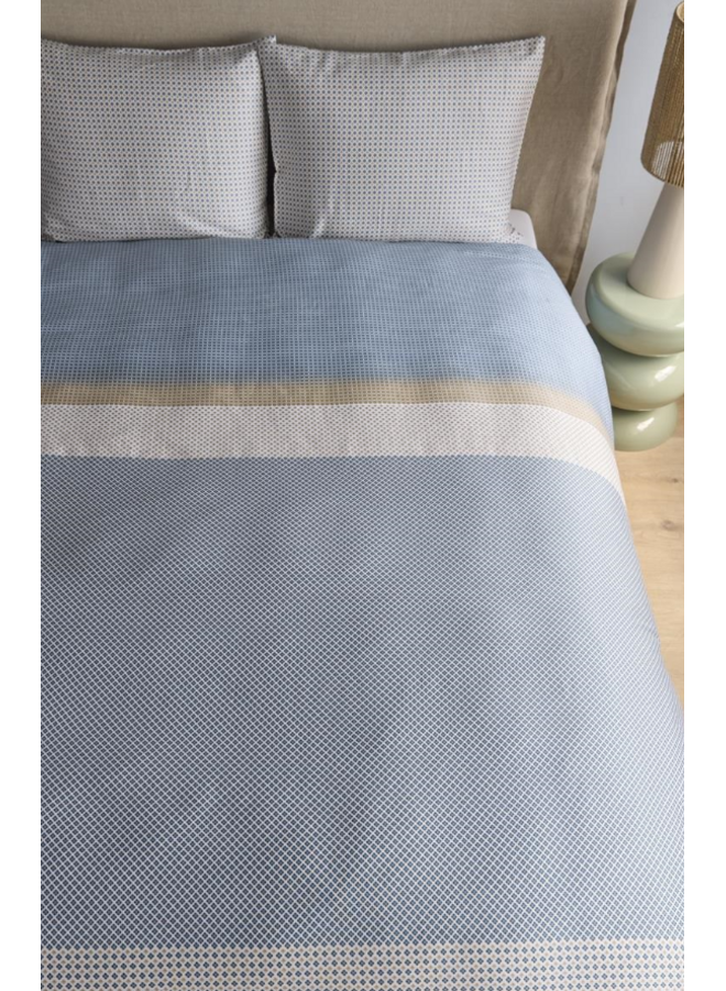 Beddinghouse Dekbedovertrek Bernou Blauw - Katoensatijn