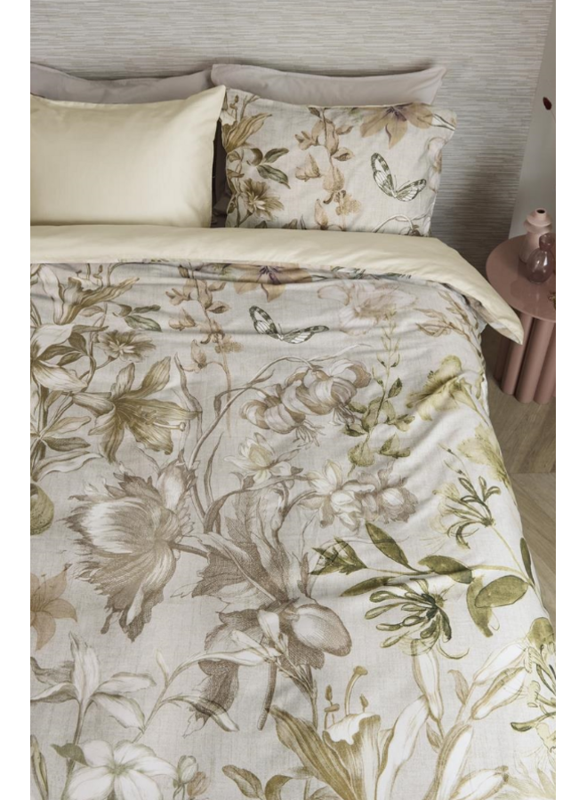 Beddinghouse Dekbedovertrek Bronte Naturel - Katoensatijn