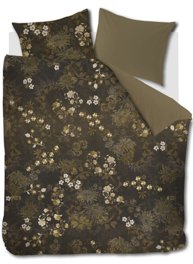 Dekbedovertrek Darcy Olijfgroen - Katoensatijn PL1