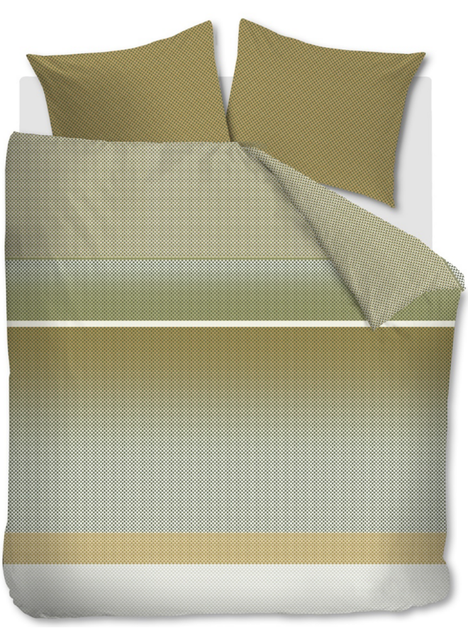 Beddinghouse Dekbedovertrek Elvi Groen - Katoensatijn