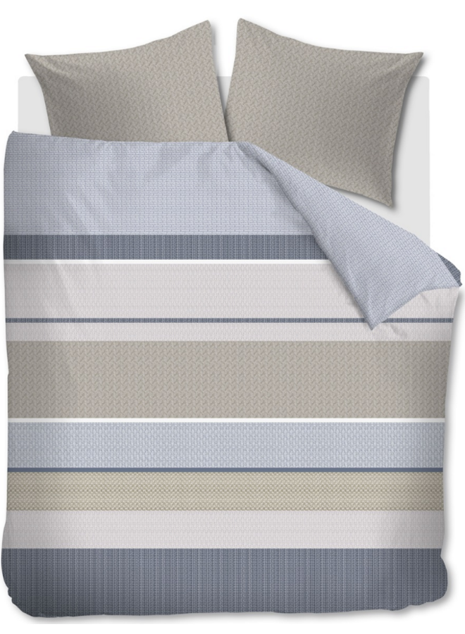 Dekbedovertrek Hilde Blauw - Katoensatijn PL1