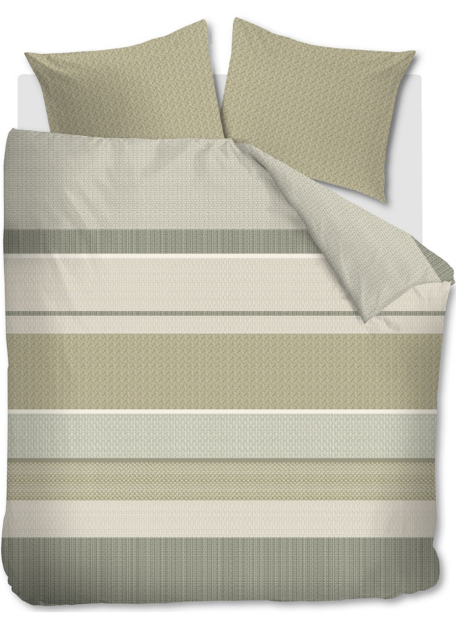 Dekbedovertrek Hilde Grijsgroen - Katoensatijn PL1