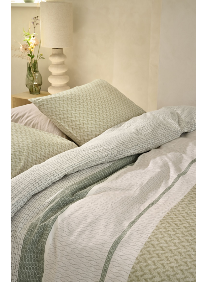 Beddinghouse Dekbedovertrek Hilde Grijsgroen - Katoensatijn