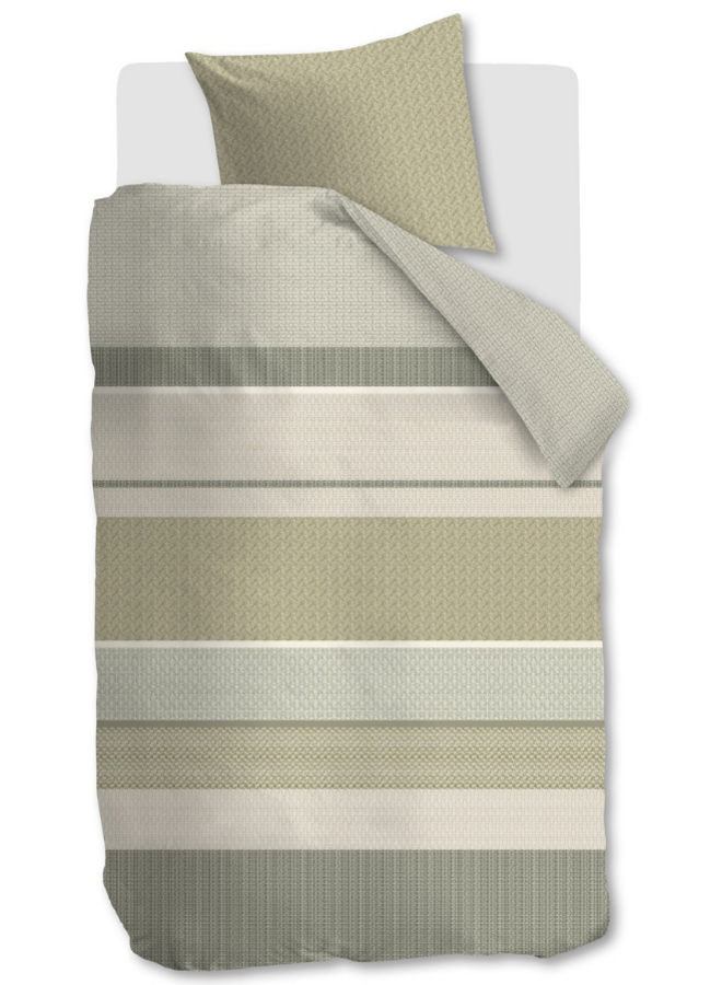 Beddinghouse Dekbedovertrek Hilde Grijsgroen - Katoensatijn