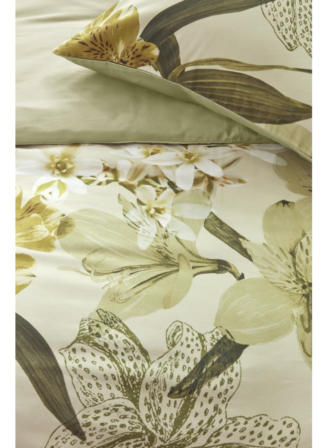 Beddinghouse Dekbedovertrek Kiley Groen - Katoensatijn