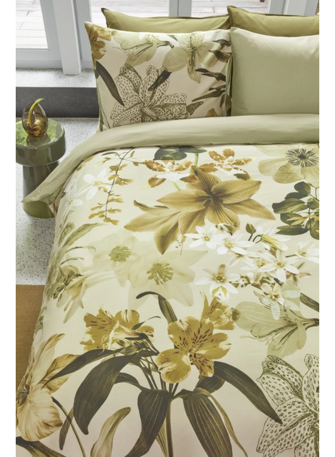 Beddinghouse Dekbedovertrek Kiley Groen - Katoensatijn