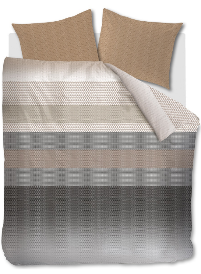 Dekbedovertrek Leo Zand - Katoensatijn