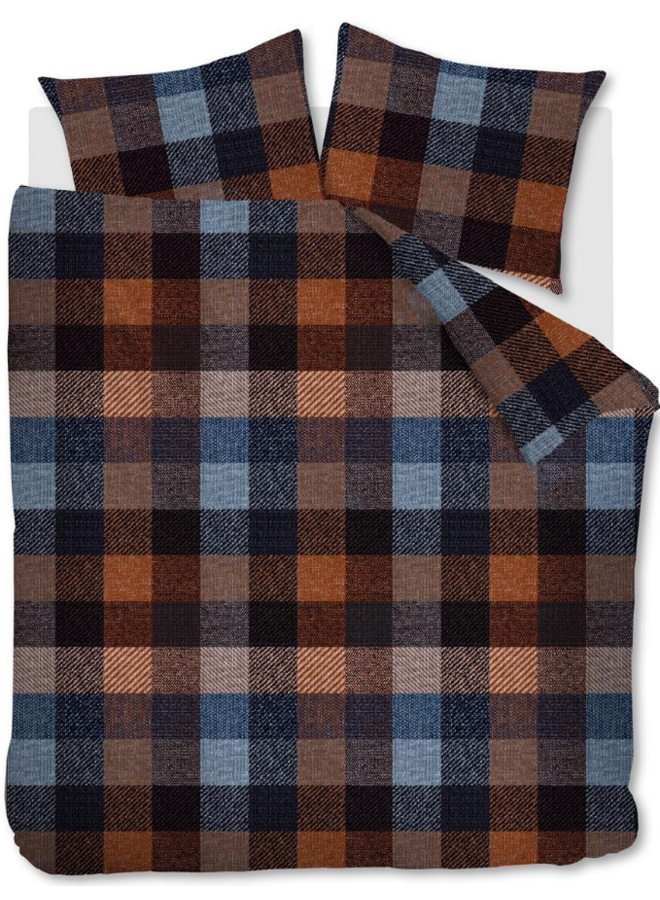 Dekbedovertrek Beckett Blauw - Flanel