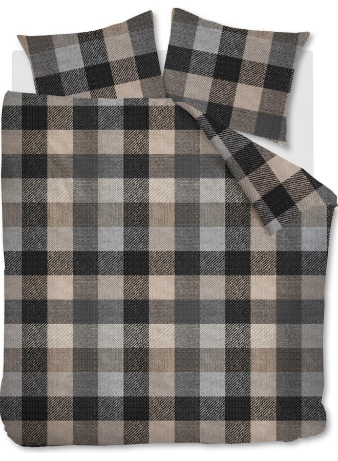Dekbedovertrek Beckett Grijs - Flanel PL3