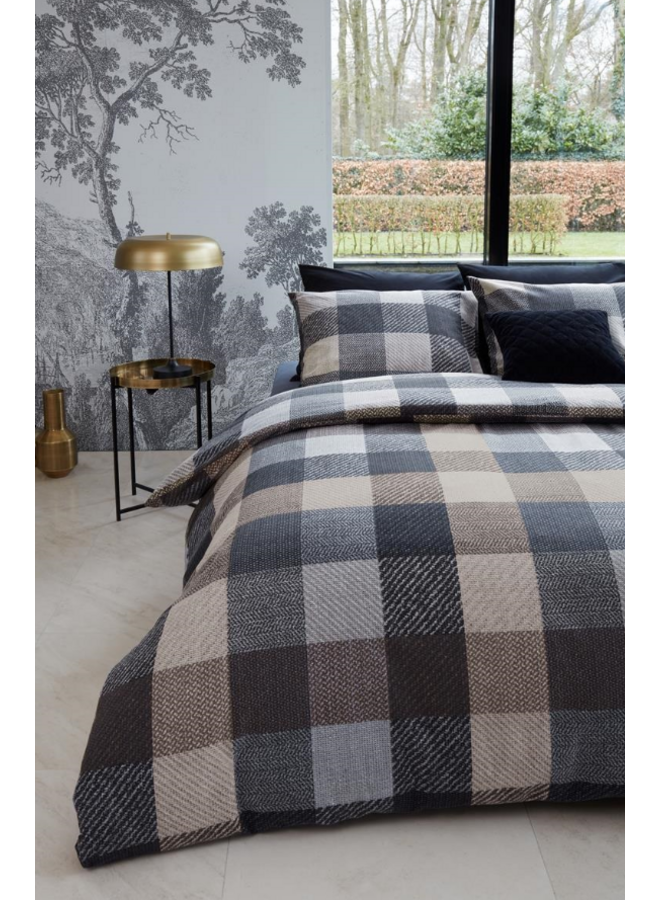 Beddinghouse Dekbedovertrek Beckett Grijs - Flanel