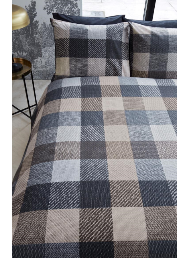 Beddinghouse Dekbedovertrek Beckett Grijs - Flanel