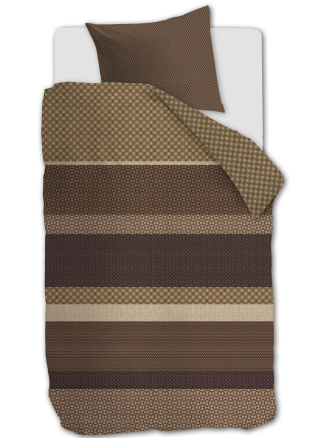 Beddinghouse Dekbedovertrek Fera Bruin - Flanel