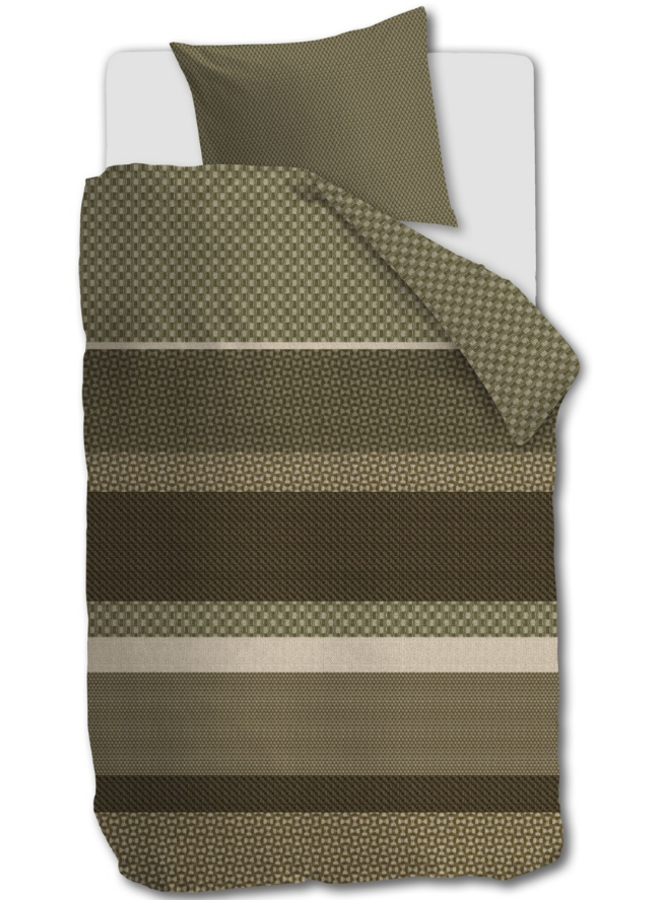 Beddinghouse Dekbedovertrek Fera Groen - Flanel
