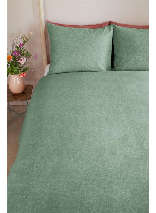 Beddinghouse Dekbedovertrek Frost Grijsgroen - Flanel