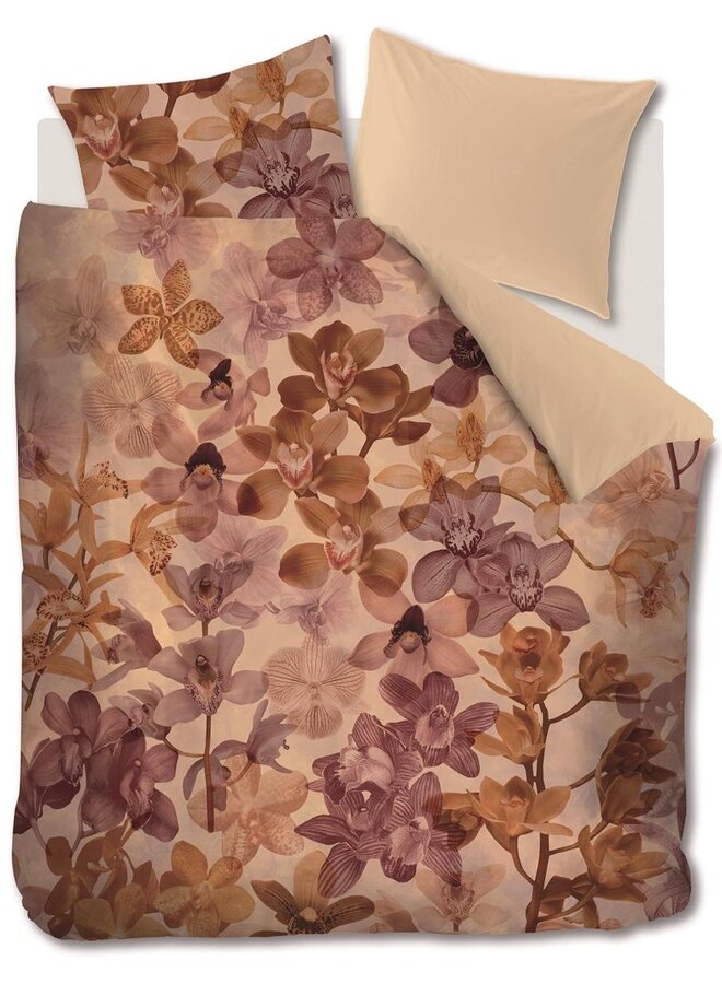 Dekbedovertrek Orchid Terra - Katoensatijn