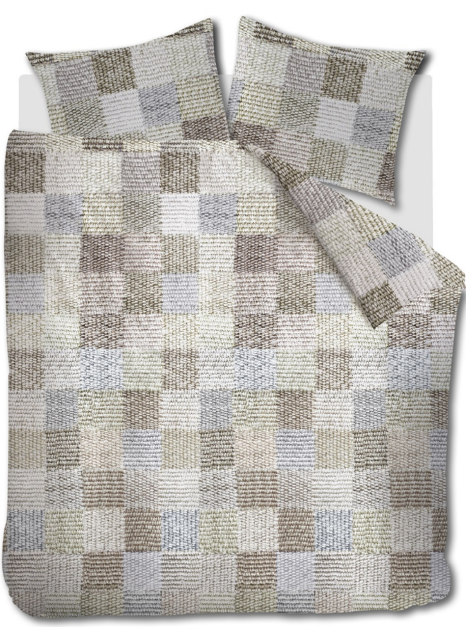 Dekbedovertrek Patches Naturel - Flanel