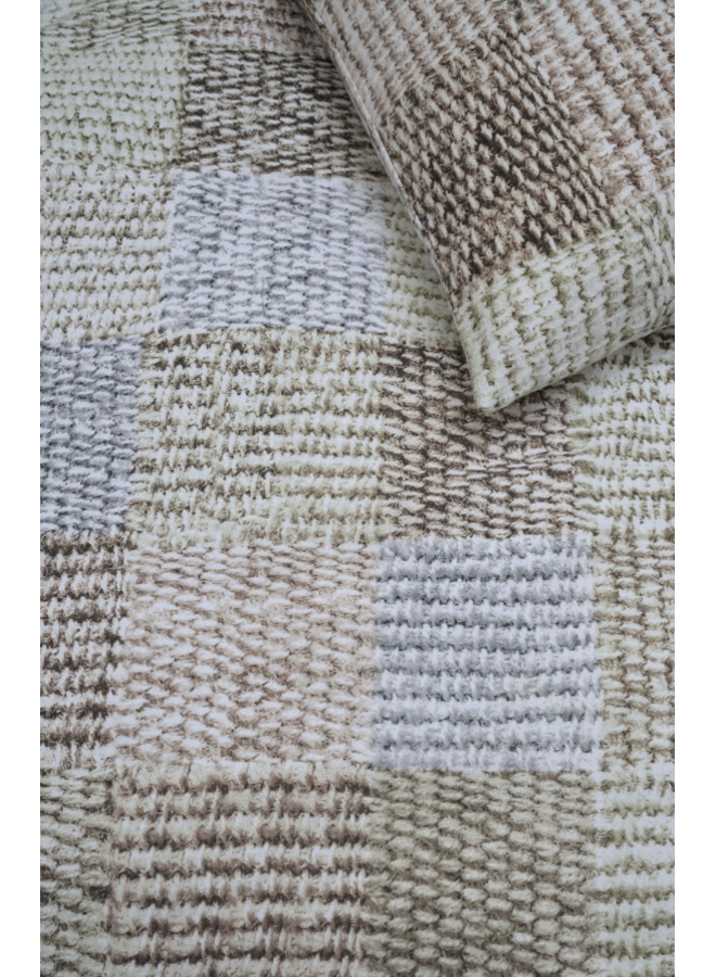 Beddinghouse Dekbedovertrek Patches Naturel - Flanel