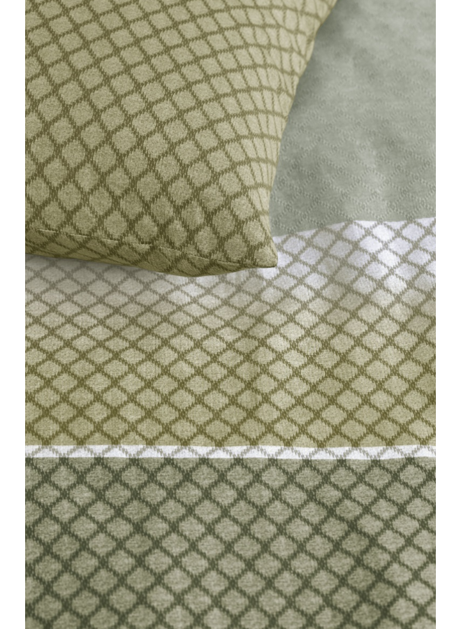 Beddinghouse Dekbedovertrek Riven Groen - Katoen