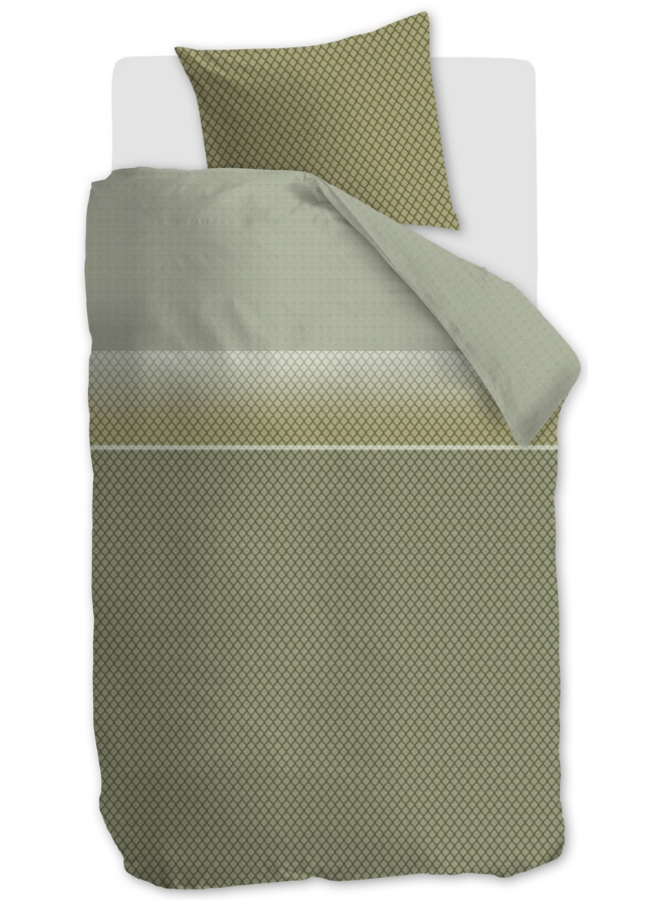 Beddinghouse Dekbedovertrek Riven Groen - Katoen