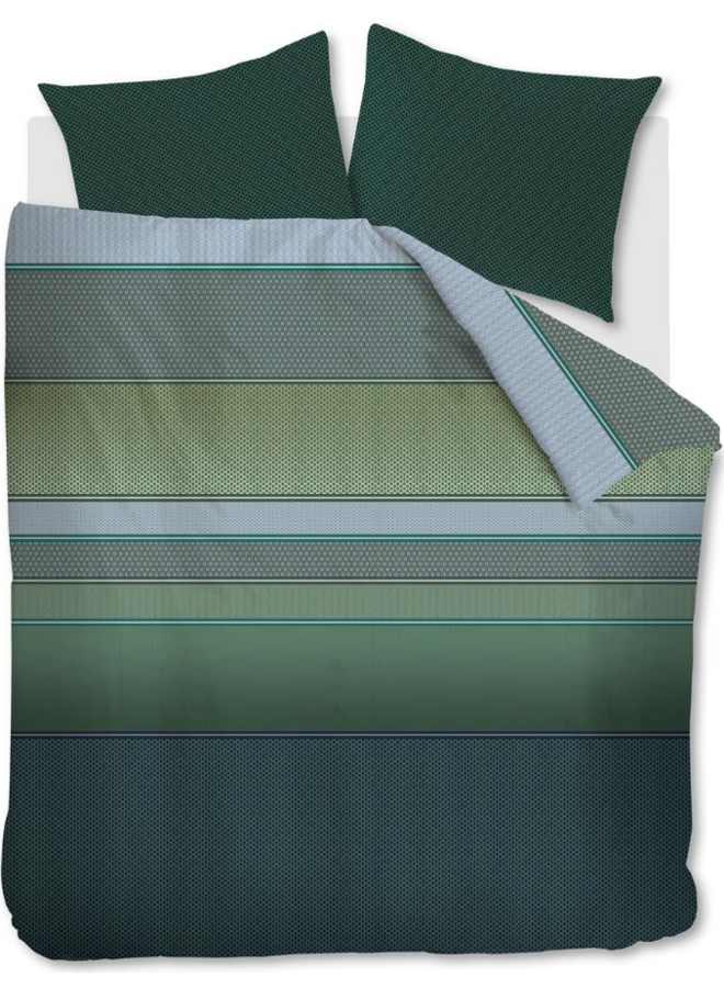 Dekbedovertrek Romeo Blauwgroen - Lyocell/Katoen