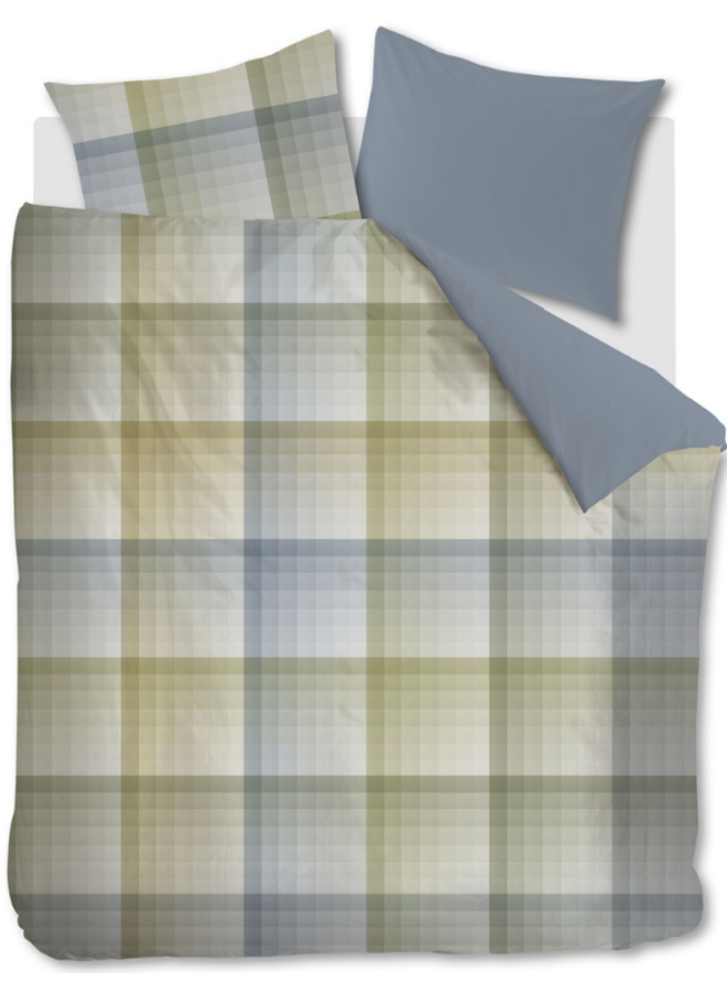 Dekbedovertrek Sil Blauwgroen - Katoensatijn PL1