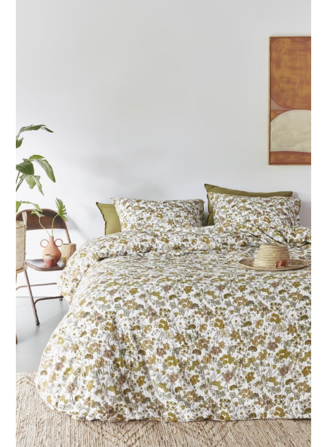 Beddinghouse Dekbedovertrek Tess Oker - Katoen