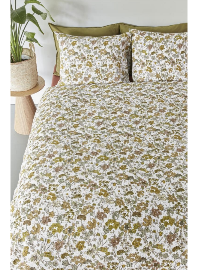 Beddinghouse Dekbedovertrek Tess Oker - Katoen