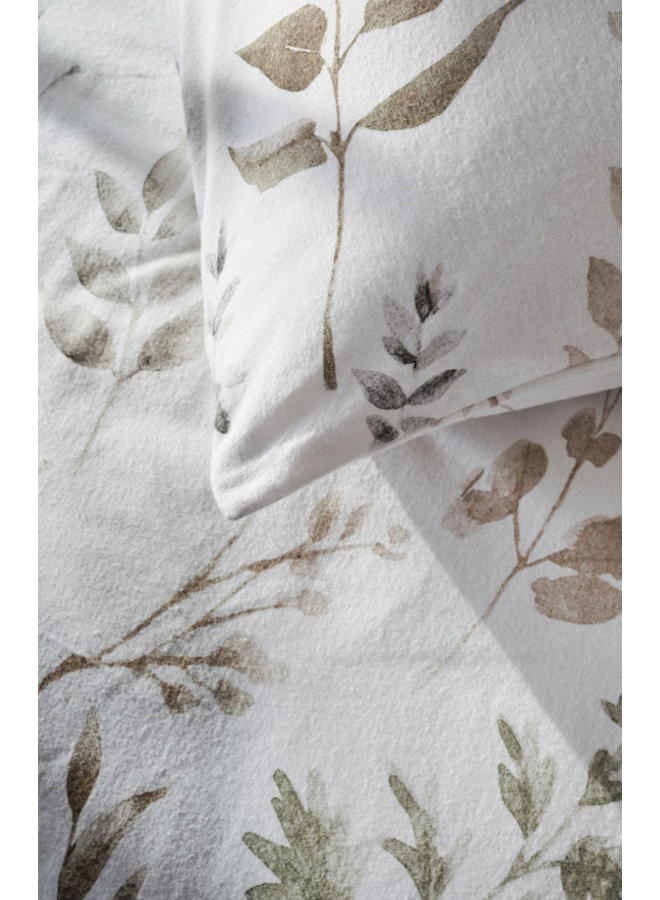 Beddinghouse Dekbedovertrek Twigs Wit - Flanel