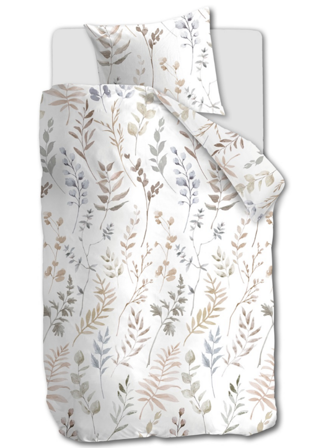 Beddinghouse Dekbedovertrek Twigs Wit - Flanel
