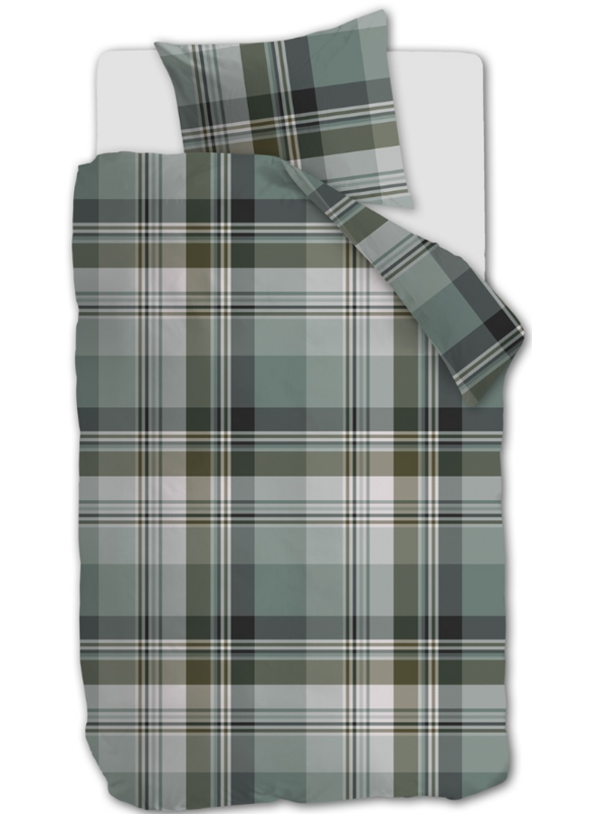 Beddinghouse Dekbedovertrek Vernon Groen - Flanel