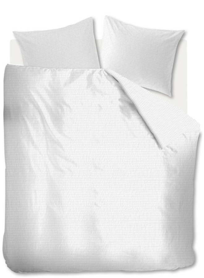 Beddinghouse Dekbedovertrek Wave Wit - Seersucker Katoen