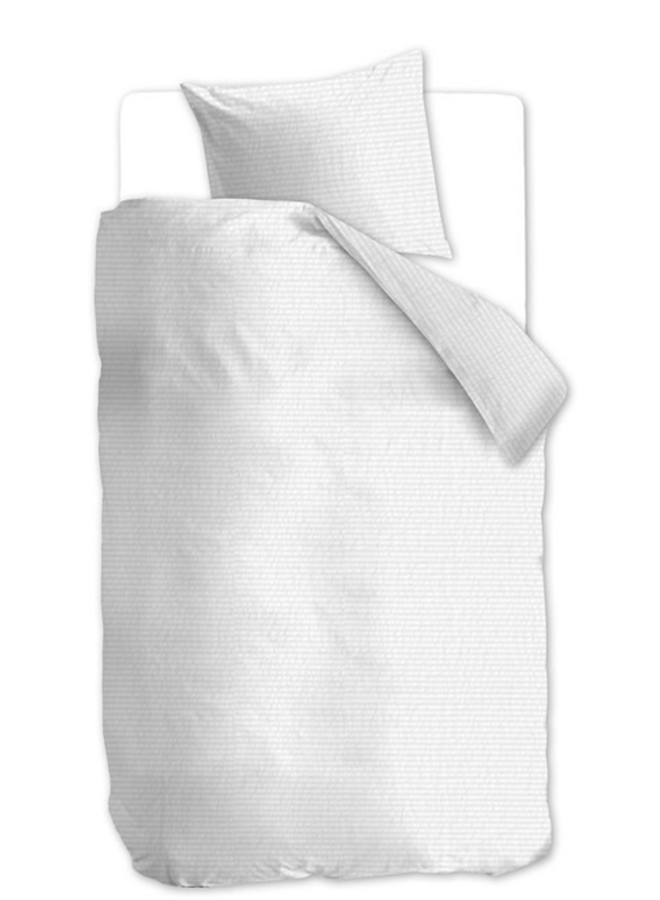 Beddinghouse Dekbedovertrek Wave Wit - Seersucker Katoen