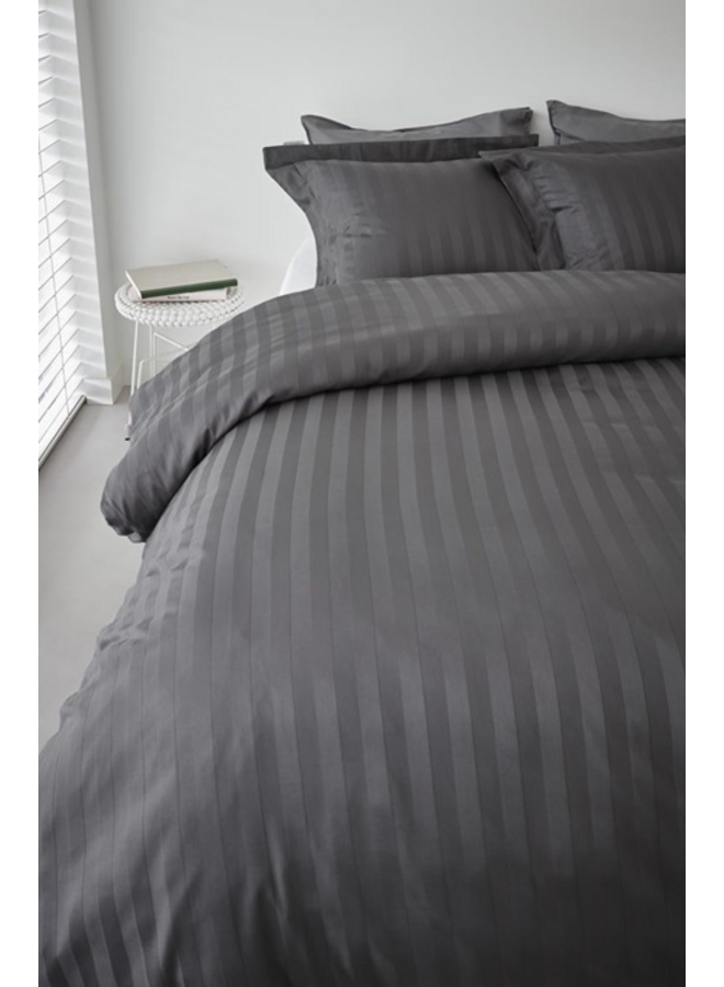 Beddinghouse Dekbedovertrek Shine Antraciet - Katoensatijn