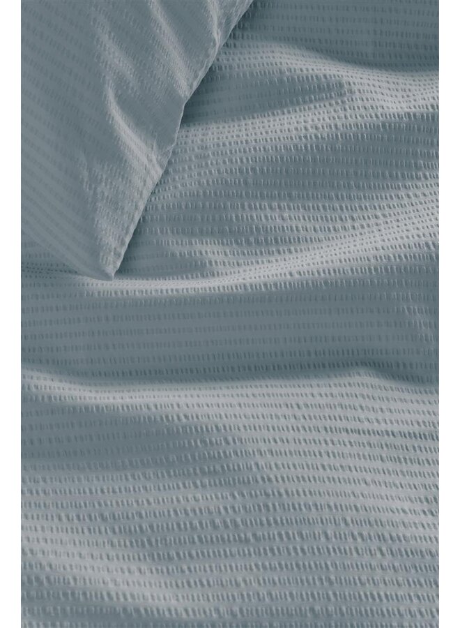 Beddinghouse Dekbedovertrek Summer Blauwgrijs - Seersucker Katoen