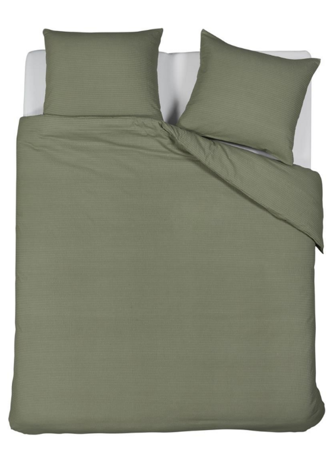 Dekbedovertrek Summer Groen - Seersucker Katoen PL1