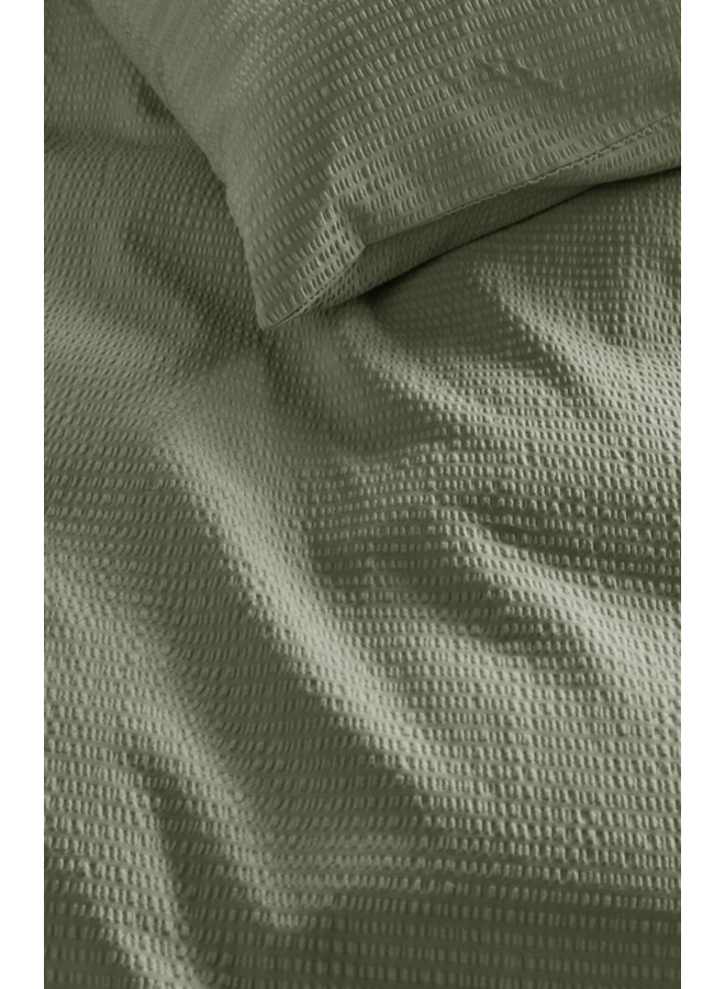 Beddinghouse Dekbedovertrek Summer Groen - Seersucker Katoen
