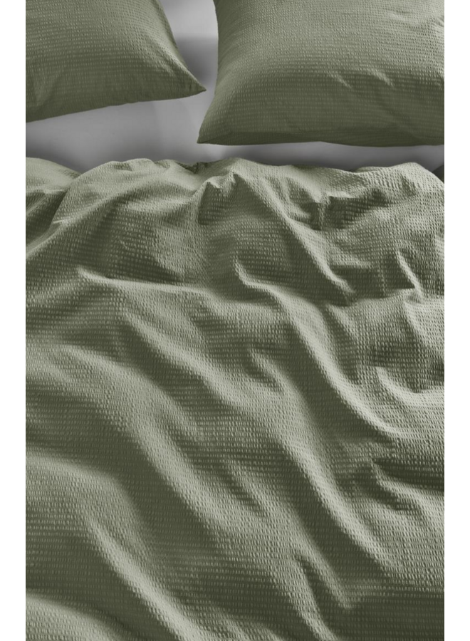 Beddinghouse Dekbedovertrek Summer Groen - Seersucker Katoen