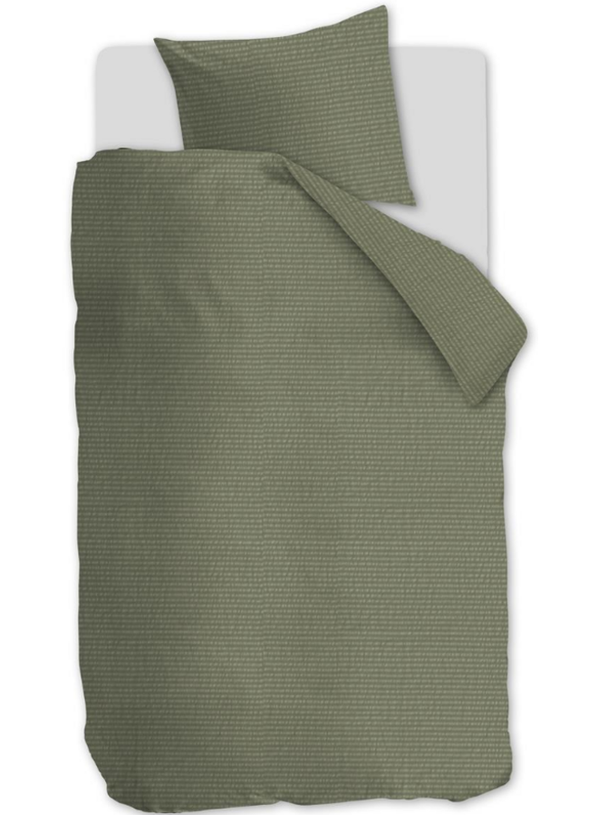 Beddinghouse Dekbedovertrek Summer Groen - Seersucker Katoen