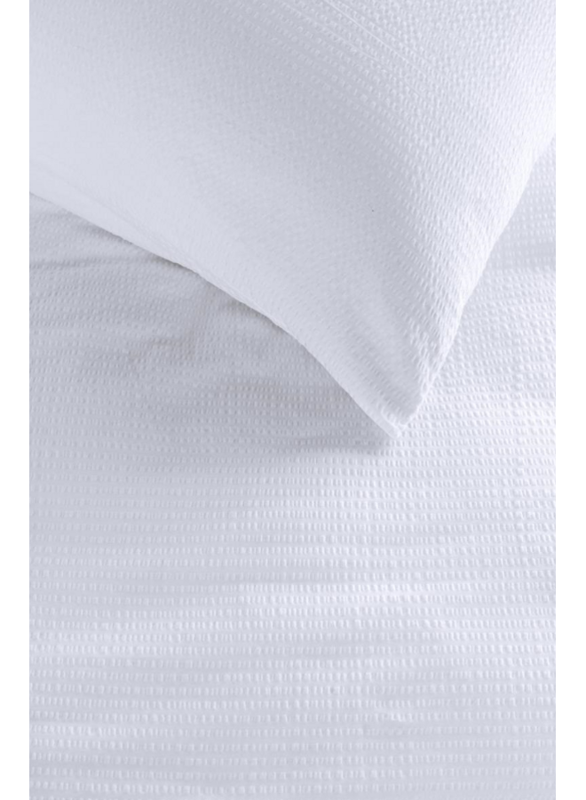 Beddinghouse Dekbedovertrek Summer Wit - Seersucker Katoen