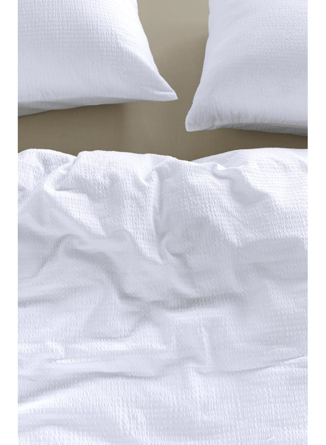Beddinghouse Dekbedovertrek Summer Wit - Seersucker Katoen