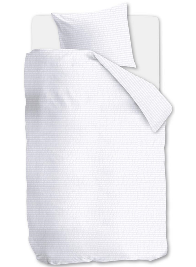 Beddinghouse Dekbedovertrek Summer Wit - Seersucker Katoen